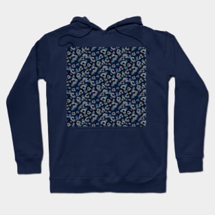 Blue Dotted Animal Print Hoodie